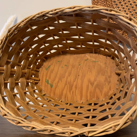 Vintage Wicker Rattan Plant Stand Boho Basket - Picture 11 of 11